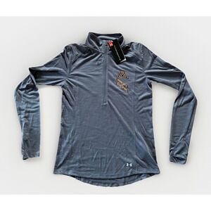 NWT Under Armour Minnesota Golden Gophers Gray 1/2 Zip LS Pullover Women's Small